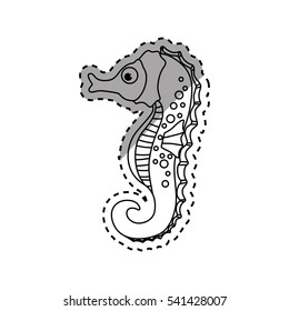 Sea horse cartoon icon vector illustration graphic design