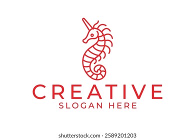sea horse creative logo design vector sublimation