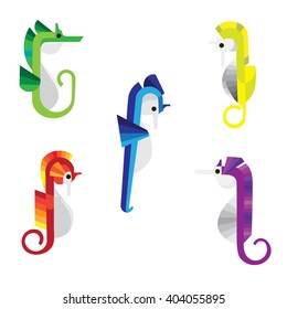 Sea horse design isolated on white background.
