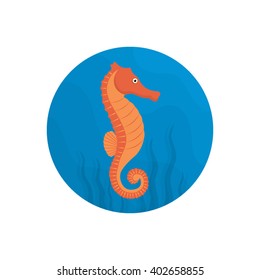 Sea Horse Flat Icon
