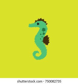 Sea Horse in Hatching style
