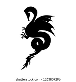 sea horse. hippo-campus , horse with wings and fish tail, logo