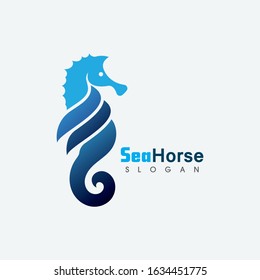 Seahorse Logo Stock Vector (Royalty Free) 395915197