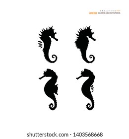 sea horse icon on white  background.sea animals.vector illustration.
