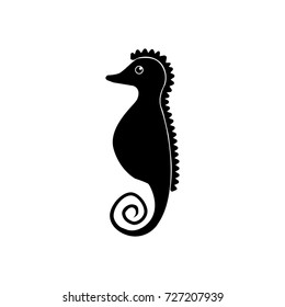 Sea Horse icon on white background