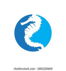 Sea horse icon and symbol vector illustration