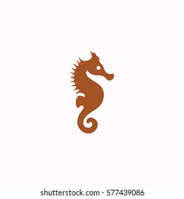 Sea Horse  icon Vector design. Colored illustration.