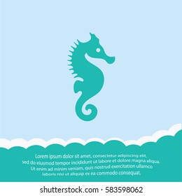 Sea Horse  icon. Vector design.
