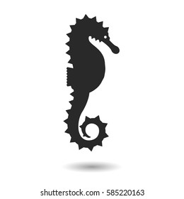 Sea horse, icon. Vector illustration