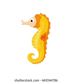 sea horse life animal cartoon icon. Isolated and flat illustration. Vector graphic