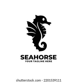 Sea horse logo design vector