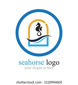 Sea Horse logo illustration design template