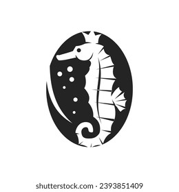 Sea horse logo template Isolated. Brand Identity. Icon Abstract Vector graphic