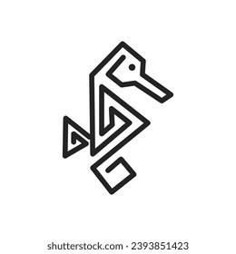 Sea horse logo template Isolated. Brand Identity. Icon Abstract Vector graphic
