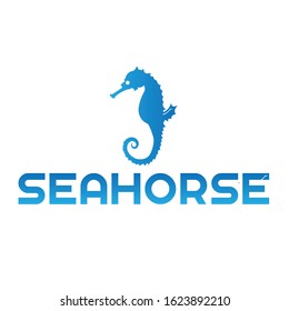 Sea Horse Modern Type Logo Design