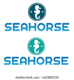 Sea Horse Modern Type Logo Design