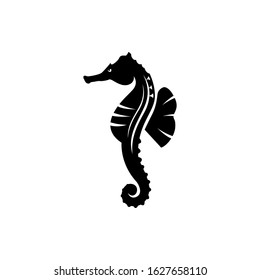 sea horse silhouette. vector illustration of sea horse