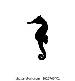 sea horse silhouette. vector illustration of sea horse