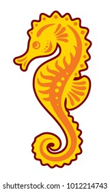 sea horse, simple abstract image