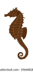 Sea horse. Simple vector illustration.