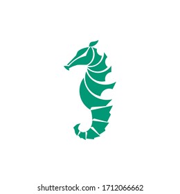 Sea horse template logo vector