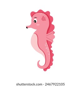 Sea Horse. Vector Graphics in a cartoon style