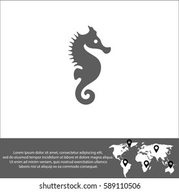 Sea Horse vector  icon.