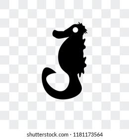 Sea Horse vector icon isolated on transparent background, Sea Horse logo concept
