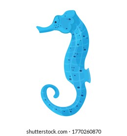 Sea horse vector icon.Cartoon vector icon isolated on white background sea horse.