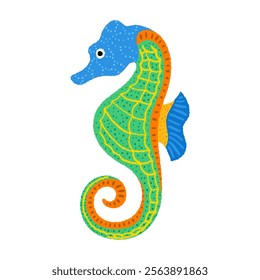 Sea Horse vector illustration. Not Ai
