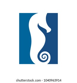 Sea Horse Vector logo. 