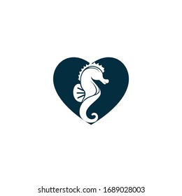 Sea Horse vector logo design.