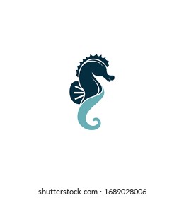 Sea Horse vector logo design.