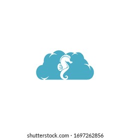 Sea Horse vector logo design.