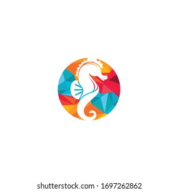 Diseño del logotipo del vector Sea Horse.