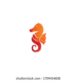 Sea Horse vector logo design.