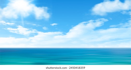 Sea Hot Summer Landscape Background