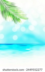 sea hot weather palm background