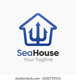 Sea House Logo Design Template. Good for Business, Agency, Community and Organization