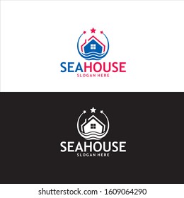 Sea House Logo in Vector