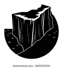 Sea ice nature vector illustration icon