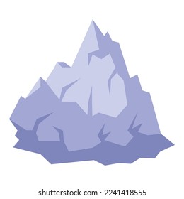Sea iceberg icon isometric vector. Ice berg. Peak pole