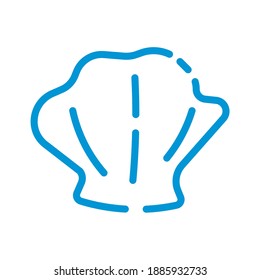 Sea ​​shell icon in blue color