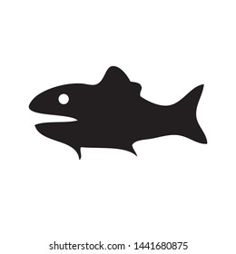 Simple Vector Fish Silhouette Trout Stock Vector (Royalty Free) 636820174