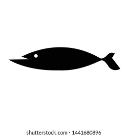 Sea ​​fish icon design black icon