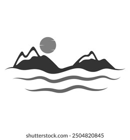 Sea ​​waves icon design template