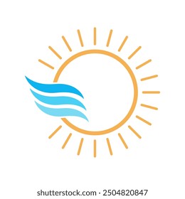 Sea ​​waves icon design template