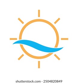 Sea ​​waves icon design template