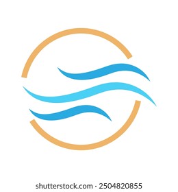 Sea ​​waves icon design template