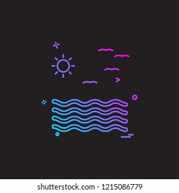 Sea icon design vector